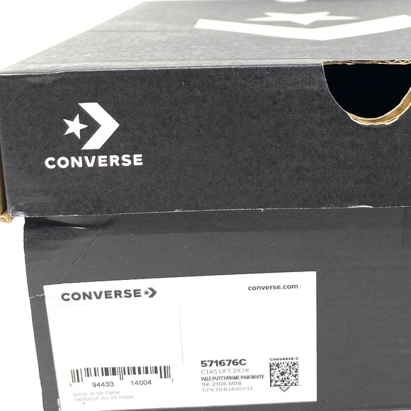 Converse CTAS Lift 2X Hi Pale Putty Platform Pink Canavs Sneakers Womens 571676C - Picture 8 of 10